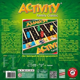 Piatnik 6050 Activity – Family Classic Le Classique du Jeu en Version familiale Junior et Cartes Originales à partir de 8 Ans