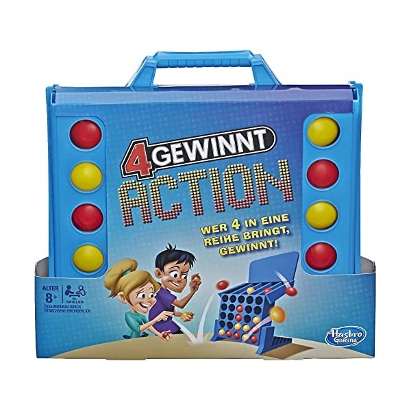 Hasbro Spiele E3578100 4 Gain daction rapide pour enfant, Bleu - Version Allemande