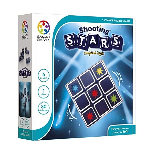 smart games - Shooting Stars, Puzzle Game with 80 Challenges, 6+ Years, 24 x 24 x 6cm