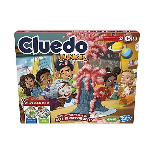 Hasbro Gaming Faces, 2 1, Détective Cluedo pour Jeunes Société pour Enfants, Jeux Junior Version Néerlandaise 