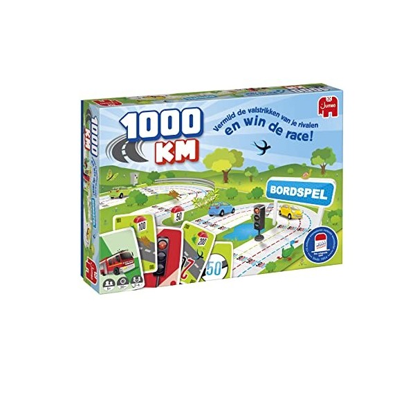 JUMBO 19900 1000KM Jeu de société - Jeu de Famille - Édition néerlandaise - pour 2 à 4 Joueurs à partir de 5 Ans - Jeu de soc