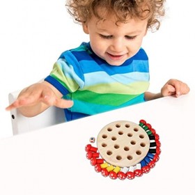 YUAB Plateau de Jeu de mémoire - Jeu dassociation en Bois,Funny Block Board Game Jeux éducatifs intelligents Logic Brainteas