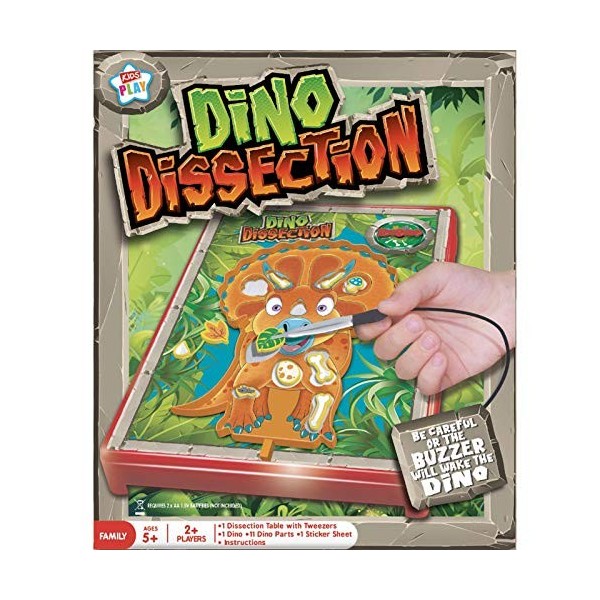Kids Play - Dino Dissection Kids Jeu de société | Jeu familial amusant | Retirer les articles sans réveiller le dinosaure | N