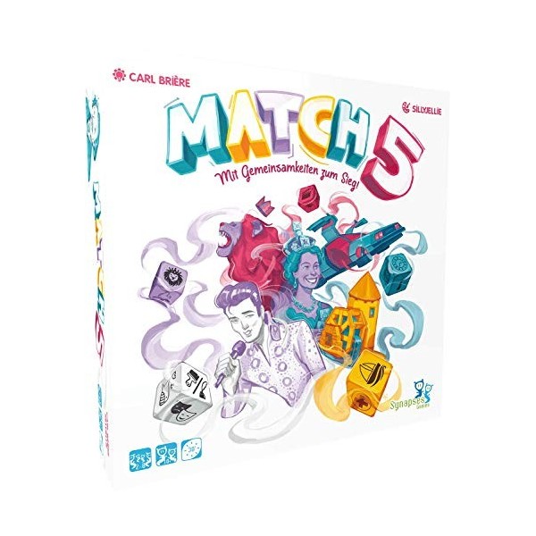 Synapses Games SG002 - Match 5 - Jeu de dés, pour 2 à 8 Joueurs, à partir de 10 Ans édition Allemande 