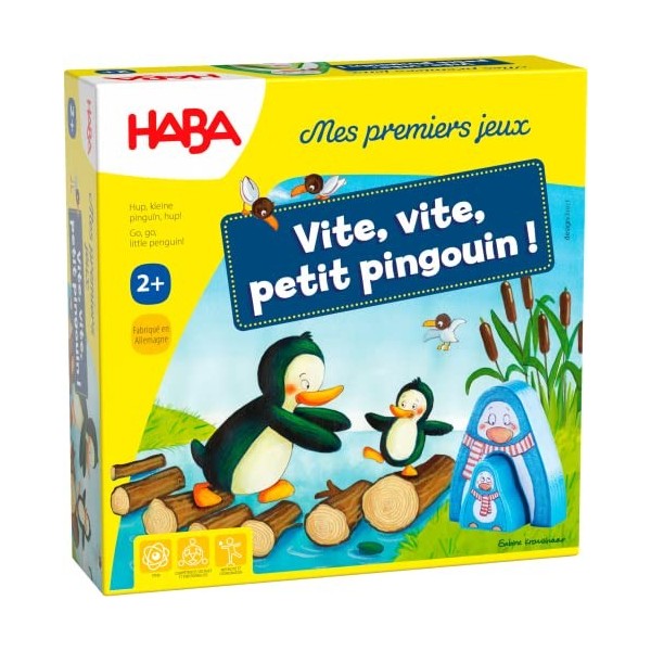HABA Premiers, Vite Petit Pingouin société Enfant-Jeu de dé-2 ans-307059, 307059, Coloré