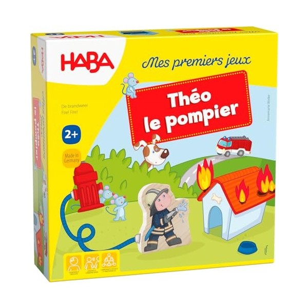 HABA 303808 - Mes premiers jeux - Pompiers | Jeu de mémo passionnant pour 1-4 joueurs à partir de 2 ans | La boîte de jeu dev