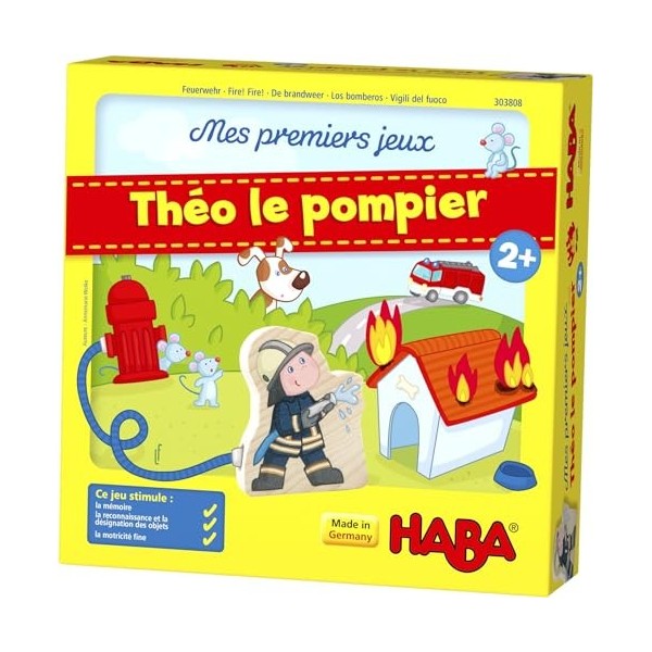 HABA 303808 - Mes premiers jeux - Pompiers | Jeu de mémo passionnant pour 1-4 joueurs à partir de 2 ans | La boîte de jeu dev