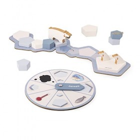 Janod - Arctic Party - Jeu de Société Enfant Collaboratif - Thème Ours Polaires - Jeu de Plateau Bois et Carton - 2 à 6 Joueu