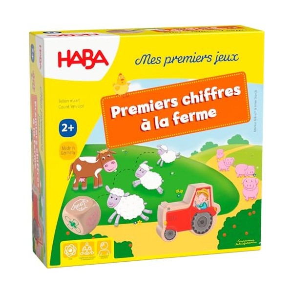 HABA - Mes premiers jeux – Premiers chiffres à la ferme - 305879 - Apprendre à compter - 2 ans et plus