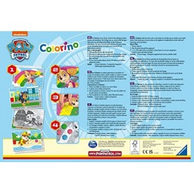 Ravensburger Jeu pour Enfants – 20906 – Paw Patrol Colorino, Jeu pour Apprendre Les Couleurs, Jeu de mosaïque, à partir de 2 