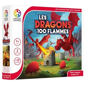 SmartGames - Les Dragons 100 Flammes - Gouvernez le Royaume - Jeu de Societe - Jeu de stratégie - Pour 2 Joueurs - A Partir d