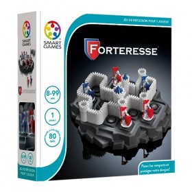 SmartGames - Forteresse - Jeu de Réflexion - Posez les Remparts et Protègez le Donjon - 80 Défis de Différents Niveaux - 1 Jo