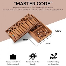 LOGOPLAY Recherche de Code - Code maître - Jeu de stratégie - Jeu de réflexion - Jeu de logique - Jeu de société en Bois pour