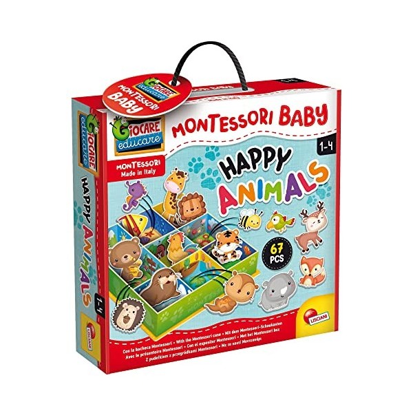 Lisciani - Montessori - Boite Géante - Jeu Educatif - Fond Interchangeable - Nombreuses Activités - Classification des Objets