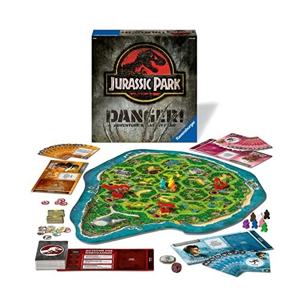Ravensburger - Jurassic Park Danger - Jeu de société Famille et Adulte - Jeu de stratégie - 2 à 6 Joueurs dès 10 ans - 26984 