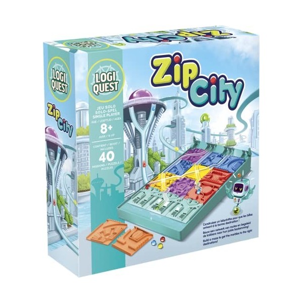 Logiquest Zip City - Jeu de société - Jeu Solo - Néerlandophone