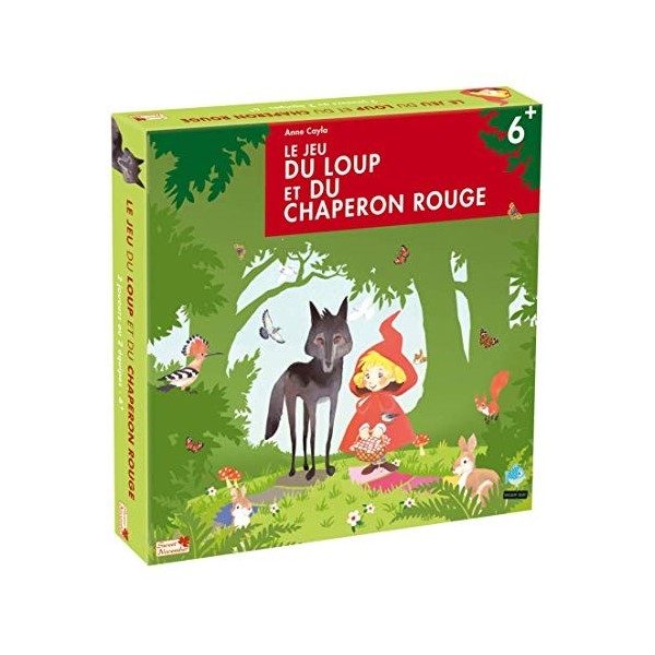 LE JEU DU LOUP ET DU CHAPERON ROUGE - jeu de société dès 6 ans - 2 joueurs - Qui du loup ou du Chaperon Rouge arrivera en pre