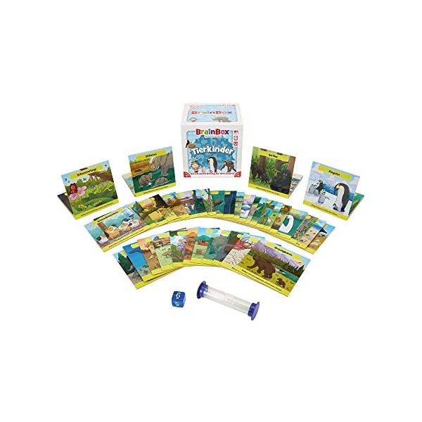 Brain Box Animaux éducatif-Jeu de Quiz pour Enfants à partir de 5 Ans, 2094904, Tierkinder