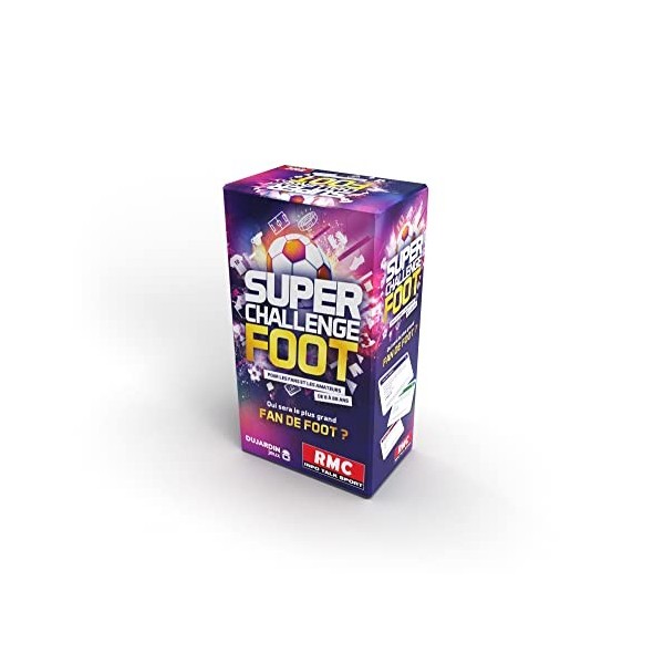 Dujardin Super Challenge Foot RMC - Jeu de Cartes pour Adultes et Enfants - Dès 8 Ans - Jeu dambiance avec 400 Questions 413