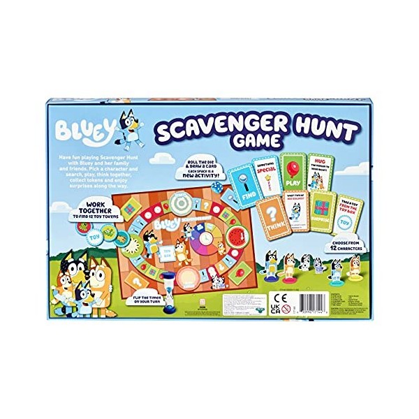 Bluey Scavenger Hunt Jeu de société Officiel pour 2 à 4 Joueurs