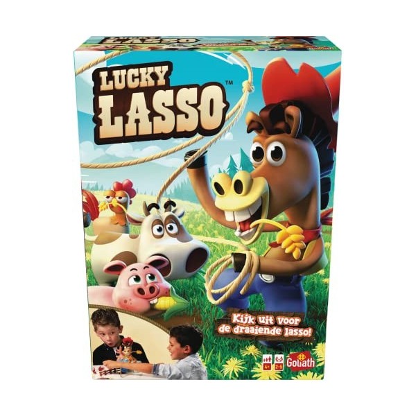 Goliath Lucky Lasso, Paarden spel Voor Kinderen Vanaf 4 Jaar en 2 tot 5 Spelers, Actiespel waarin Je Boerderijdieren Vangt, L