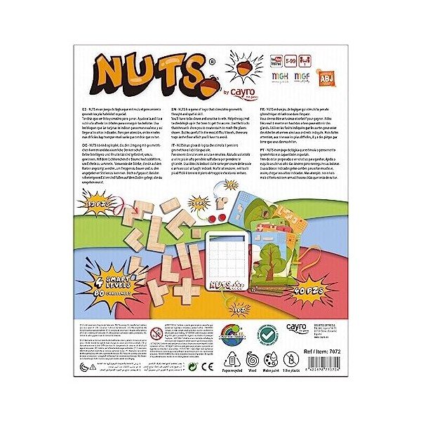 Cayro - Nuts - Jeu de compétences cognitives et dintelligences Multiples - Jeu pour Enfants - Jeu de société - 7072 Cranbe