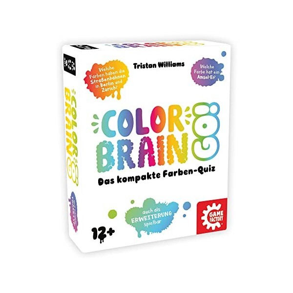 Game Factory- Color Brain Go-Quiz Compact des Couleurs-pour 2 à 6 Joueurs-À partir de 12 Ans, 646294