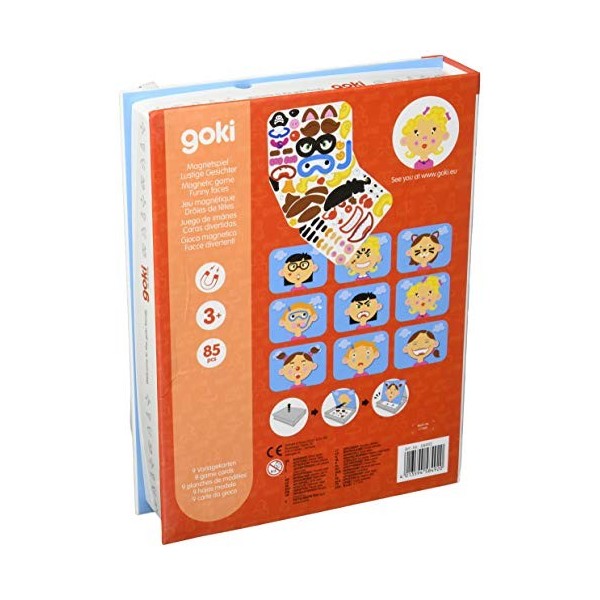 Goki 58492 Jeu Magnétique: Drôle Visages Fille