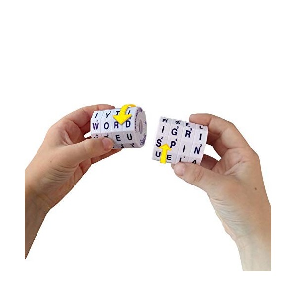 Word Spin Travel Edition - Handheld Magnetic Word Game with Storage Pouch
