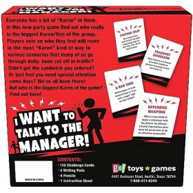 I Want to Talk to The Manager - Jeu De Cartes à Partir De 14 Ans - Jeu De Société De 3 à 8 Joueurs