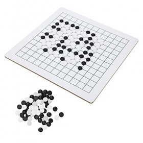 Nimomo Jeux de société 2 en 1 Jeux de société de Table Portables Échecs Volants et Cinq dans Une rangée avec Plateau Double F