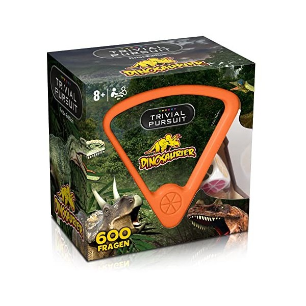 Trivial Pursuit Dinosauri - Gioco Di Carte Con 600 Domande, Da 8 Anni, 2+ Giocatori