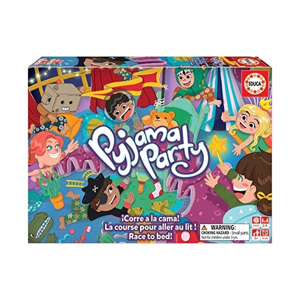 Educa - Jeux de Société Pijama Party | Jeux de Plateaux pour Enfants et Toute la Famille. Développement, Agilité et Amusement