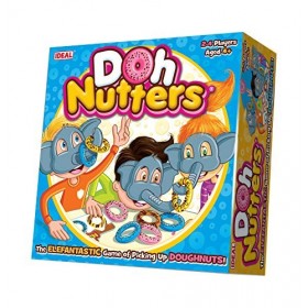 IDEAL , Doh Nutters: The elefantastic game of picking up doughnuts! , Kids Games , For 2-4 Players , Ages 4+