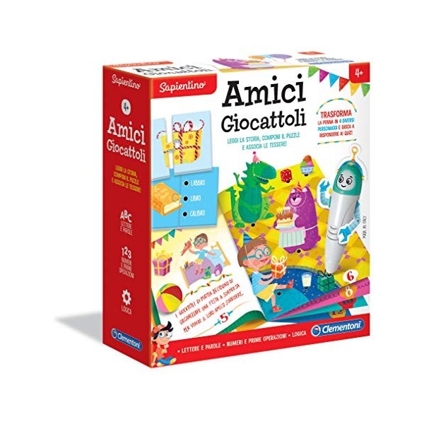 Clementoni- Sapientino 16189 Stylo Transformable-Amici Jouets, Multicolore