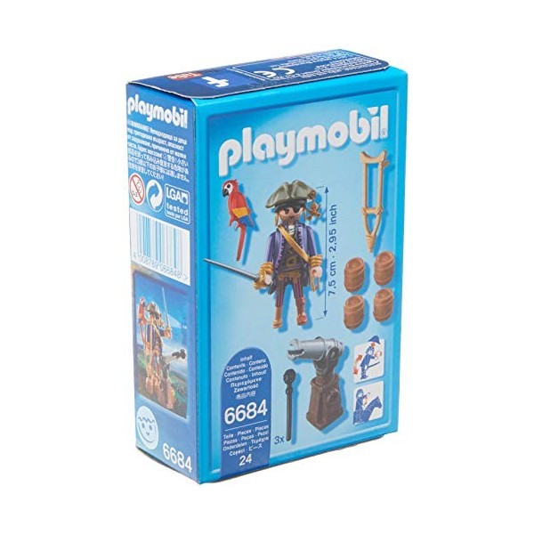 Playmobil - 6684 - Capitaine Pirate avec Canon