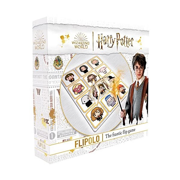 IDEAL Jeu Harry Potter Flipolo : The Frantic Flip Match Game | Jeux familiaux | pour 2 à 4 Joueurs | À partir de 5 Ans