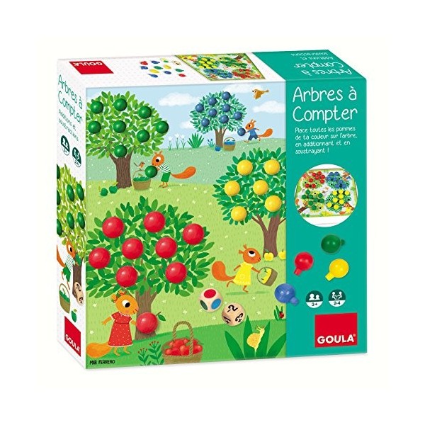 Goula - Arbres à compter - Jeu de plateau pour enfant - Jeu éducatif pour apprendre le calcul et les couleurs - Dès 3 ans - 2