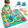 burgkidz Logical Road Builder Labyrinthe Jeu de Société pour Enfants, Jeux de Plateau Logique Puzzle Construction de Routes a