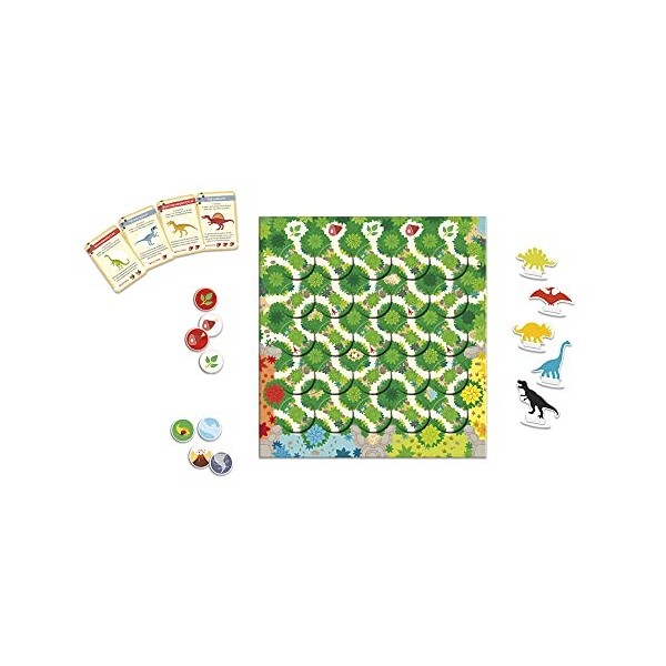 Janod - Labyrintus Dinosaures - Jeu de Société Enfant - Jeu de Plateau et de Stratégie - Langue Française - Dès 8 Ans - J0246