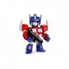 Jada Toys Transformers Optimus Prime 253111003 Figurine de Die-cast Yeux Lumineux Piles incluses Rouge/Argent/Bleu 10 cm