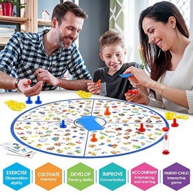 Vatos Jeu de Société, Petit Détective Jeu de Cartes Jeu de Table pour la Fête des Familles, Jeu de Correspondance pour Jouets
