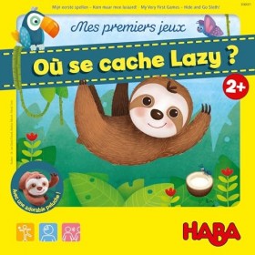 HABA - Mes premiers jeux – Où se cache Lazy ? - Jeu de société - Jeu danimation - 4 ans et plus - 306601