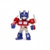 Jada Toys Transformers Optimus Prime 253111003 Figurine de Die-cast Yeux Lumineux Piles incluses Rouge/Argent/Bleu 10 cm