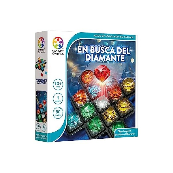 SmartGames - dans la Recherche du Diamant, Jeux de société Enfants 8 Ans ou Plus, éducatif, Jeux De Logique pour Enfants, Puz