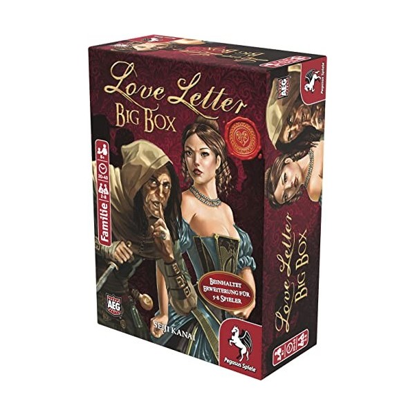 Pegasus Spiele 18214 G – Love Letter Big Box, Jeu Import Allemagne 