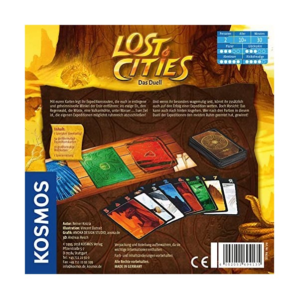 Franckh-Kosmos Lost Cities - Fesselnde Expedition für Zwei: Für 2 Spieler AB 10 Jahren