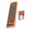 Toyvian 1 Jeu Plateau De Jeu en Bois Plateau De Cribbage avec Cartes Plateau De Cribbage avec Carte à Jouer Jeux De Bar Jeu D