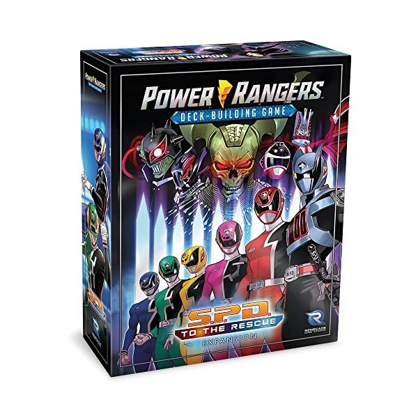 Power Rangers Deck Building Game : S.P.D. to The Rescue – Kit dextension, présente des cartes empilables, Renegade Game Stud