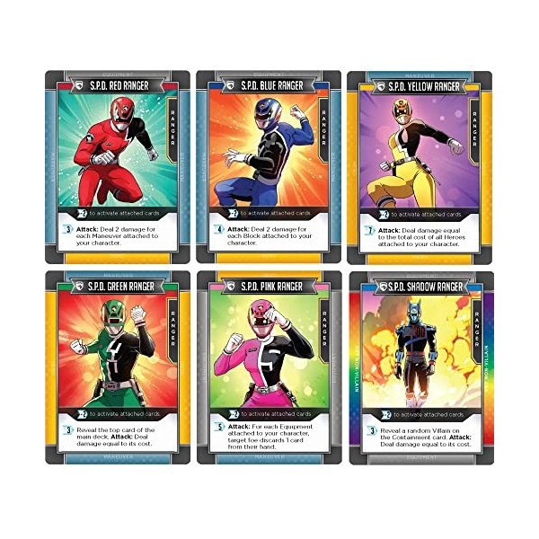 Power Rangers Deck Building Game : S.P.D. to The Rescue – Kit dextension, présente des cartes empilables, Renegade Game Stud